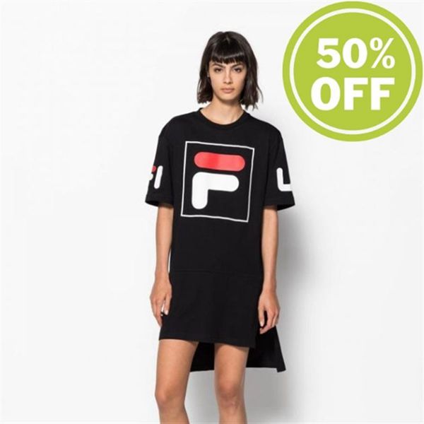 Camisetas Fila Mulher Pretas - Fila Sky Modern Portugal Online,YGIH-86421